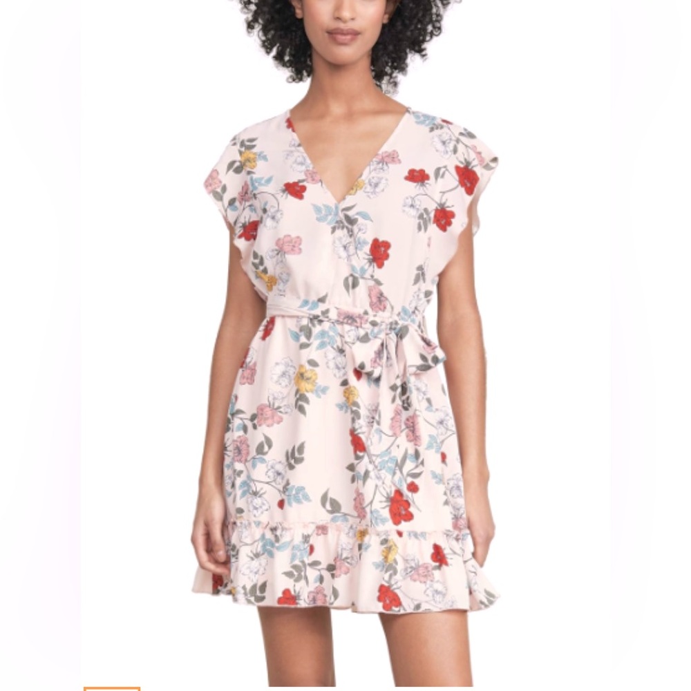 *FLASH SALE* JACK by BB Dakota OK Cupid Wrap front Raffle Hem Dress Size XS
